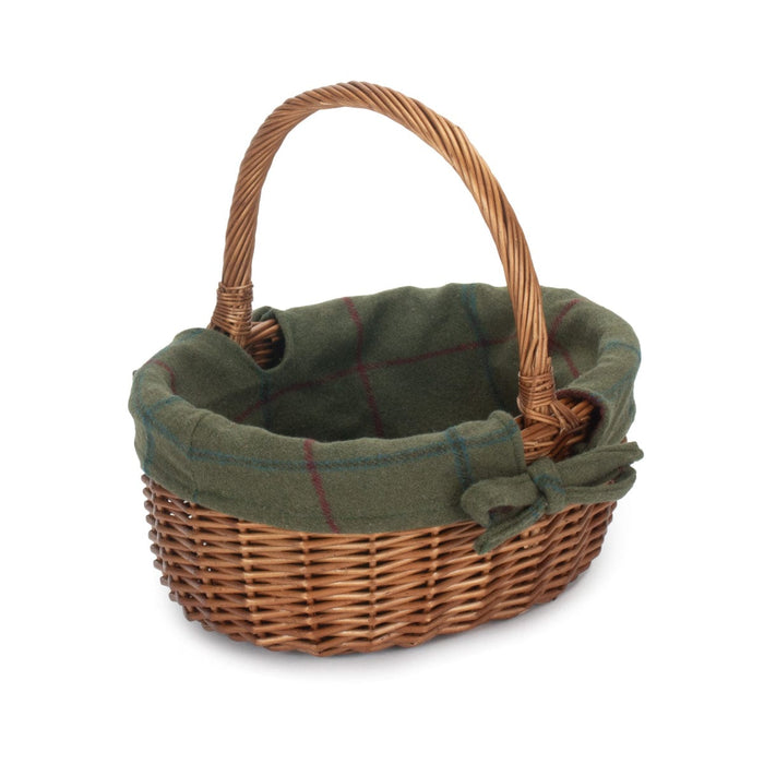 Gardening Gifts Co. Garden Trugs & Baskets - Wicker Shopper Basket With Lining - Tweed