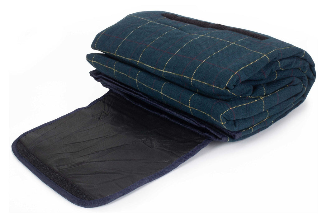 Gardening Gifts Co. Homeware - Luxury Blue Tweed Picnic Blanket