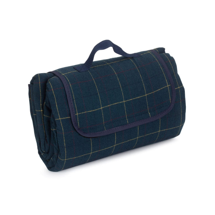 Gardening Gifts Co. Homeware - Luxury Blue Tweed Picnic Blanket