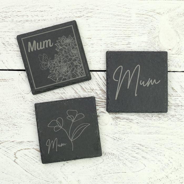 Gardening Gifts Co. Homeware - Square Slate Coaster - For Mum