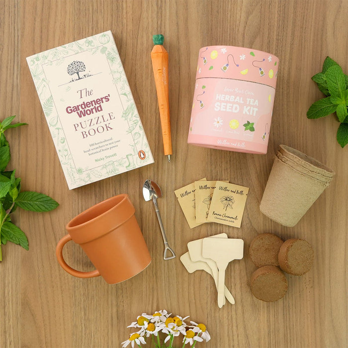 Gardening Gifts Co. Plant & Herb Growing Kits - Clever Tea Break Gift Bundle