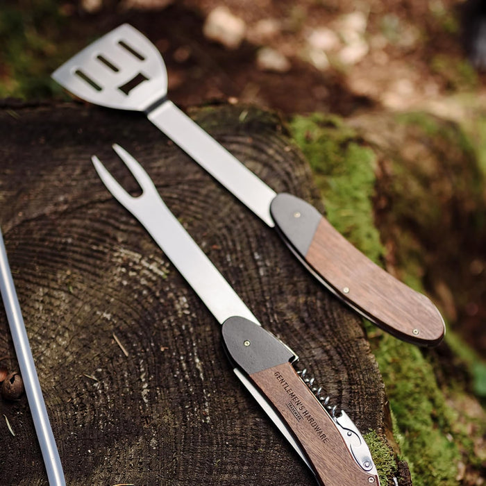 Gentlemen's Hardware Garden Tool Gift Sets - BBQ Multi-Tool (Acacia & Stainless Steel)