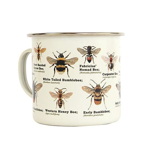 Gift Republic Enamel Mugs - Bee Illustrated Enamel Mug