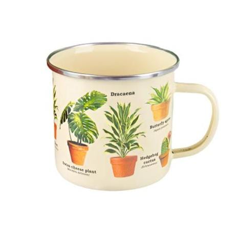 Gift Republic Tazza smaltata con guida ciclistica e moschettone, tazza da caffè in metallo resistente, idea regalo per ciclisti, avventura, campeggio, escursionismo, giardinaggio, 500 ml