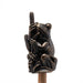 Jardinopia Plant Pot Accessories - Cane Companions - Bronze Frog on Bullrush