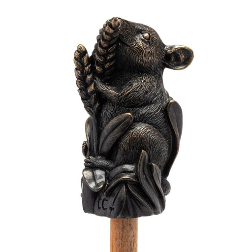 Jardinopia Plant Pot Accessories - Cane Companions - Bronze Harvest Mouse On Corn