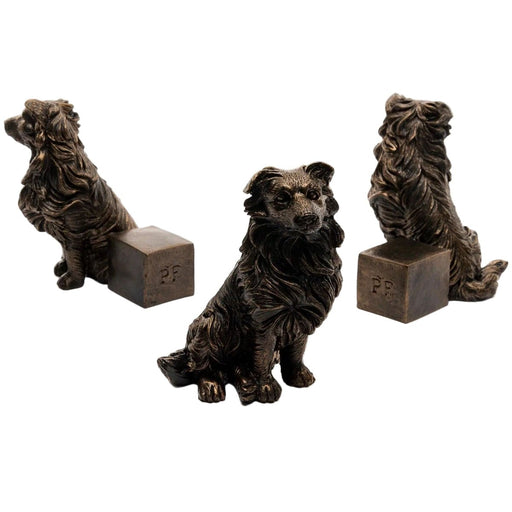Jardinopia Plant Pot Accessories - Plant Pot Feet - Bronze Border Collie