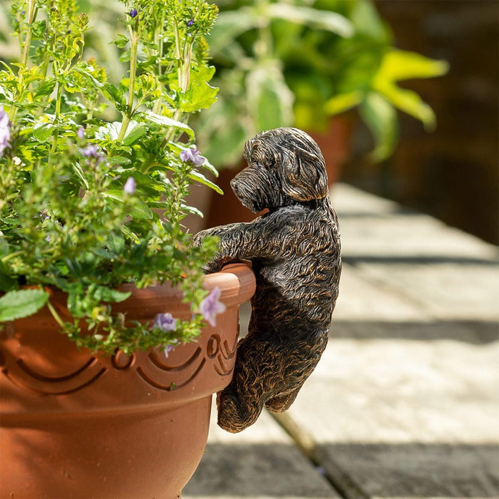 bronze plant hanger Plant Pot Hanger - Bronze Dogs