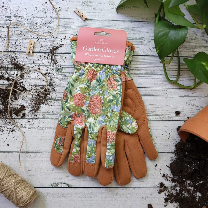 william morris gardening gloves William Morris Jasmine Spring Gardening Gloves — Gardening Gifts Co