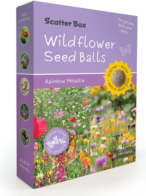 Seedball Plant & Herb Growing Kits - Rainbow Meadow Seedball Scatter Box