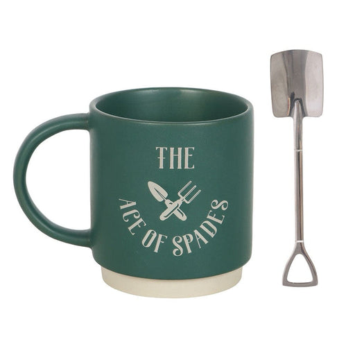 Something Different Enamel Mugs - Ace of Spades Mug with Spade Spoon