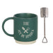 Something Different Enamel Mugs - Ace of Spades Mug with Spade Spoon