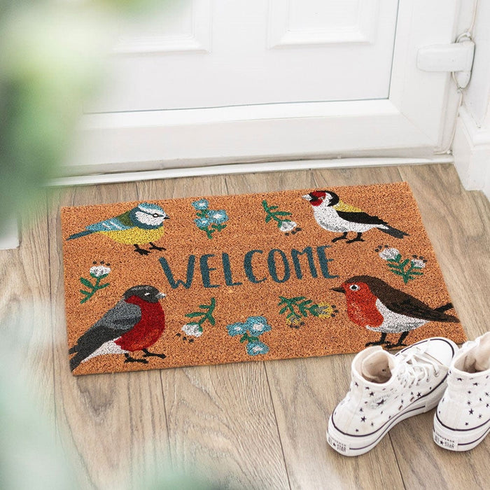 Something Different Homeware - Natural Doormat - Garden Birds