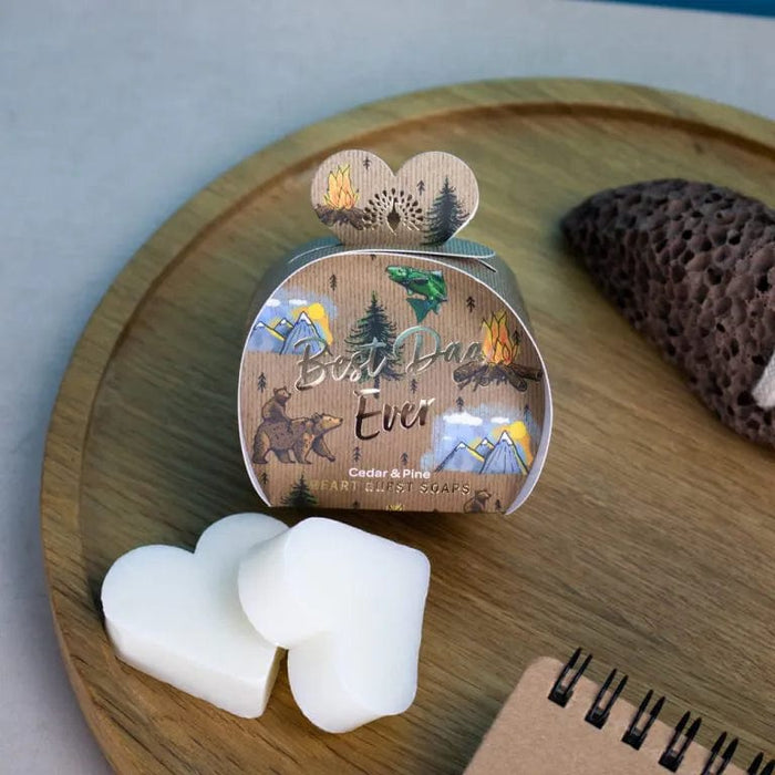 The English Soap Company Skin Care Gift Sets - Best Dad Ever - Heart Shaped Soaps