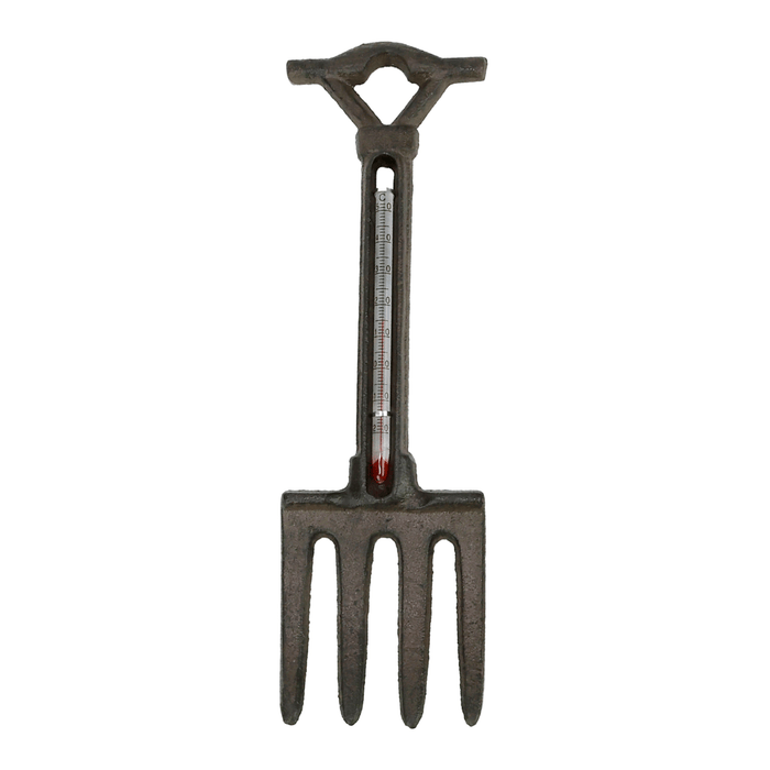The Satchville Gift company Garden Decor - Fork Decorative Cast Iron Thermometer