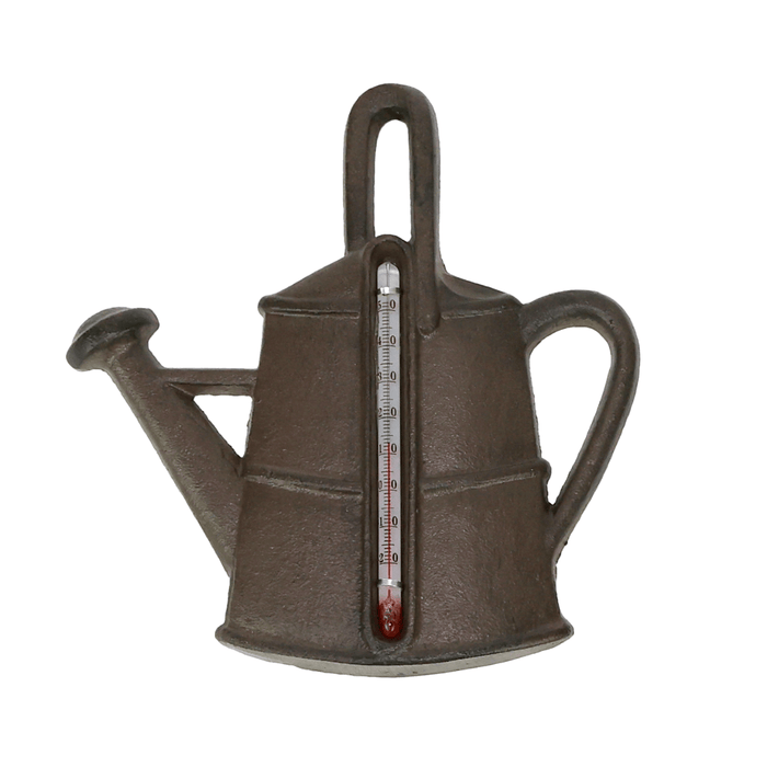 The Satchville Gift company Garden Decor - Watering Can Decorative Cast Iron Thermometer
