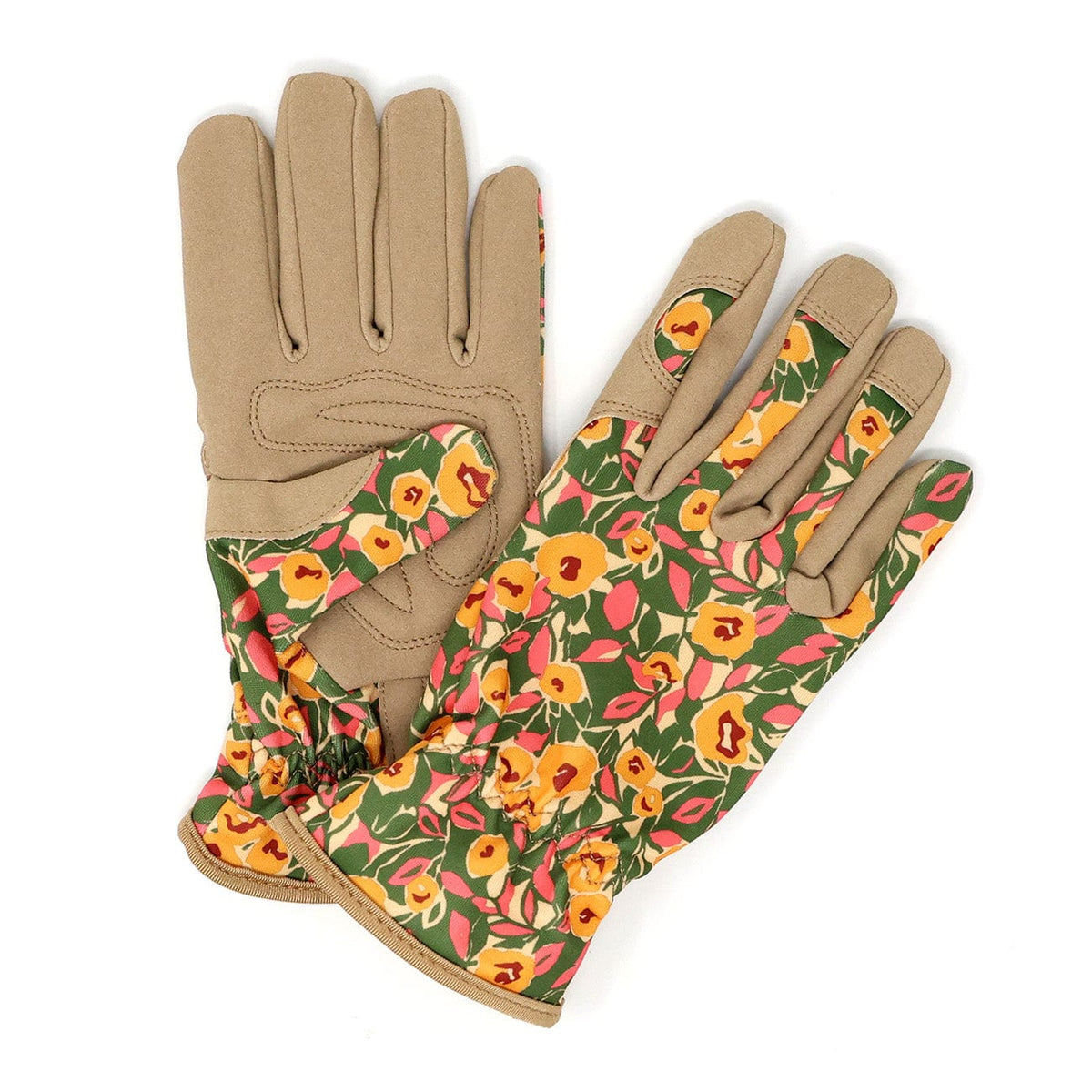 gardening gloves cute Mustard & Pink Flowers Gardening Gloves — Gardening Gifts Co