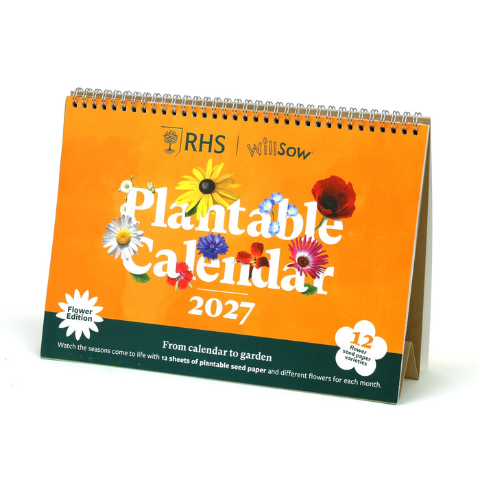 Willsow Calendars & Diaries - Plantable Flower Desk Calendar 2027