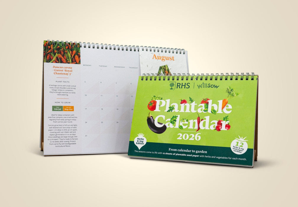 Willsow Calendars & Diaries - Plantable Veg & Herb Desk Calendar 2026